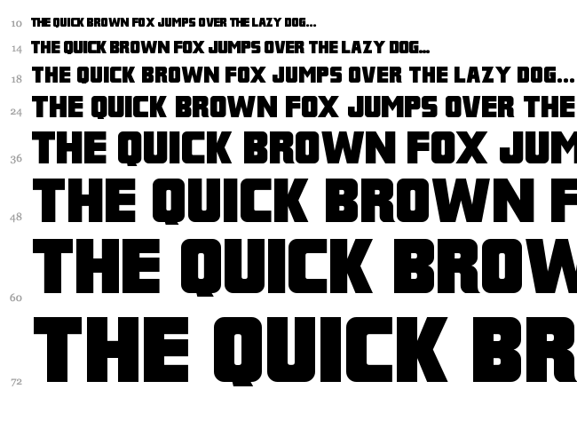 Franklin M54 font waterfall